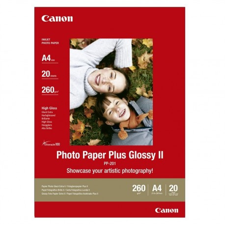 Canon  PP-201 A4 Lucida Bianco carta fotografica 2311B019 - Canon - 2311B019