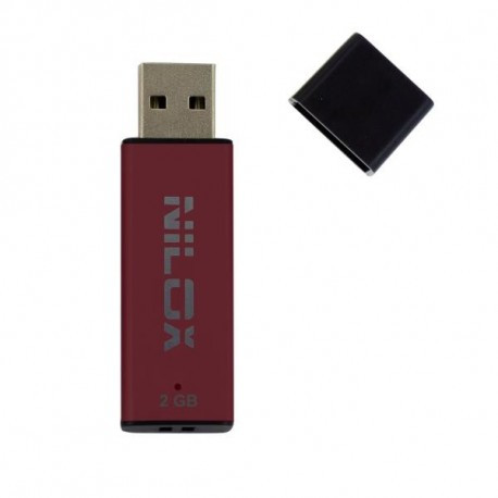 Nilox Chiavetta USB 2.0 Pendrive 2 GB Rossa, Nera 05NX0104AC002 - Nilox - 05NX0104AC002