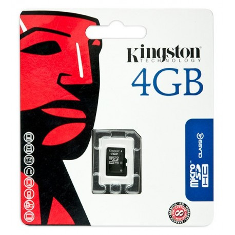 Kingston Technology Memory Card Flash  4 GB Micro SDHC SDC4/4GBSP - Kingston Technology - SDC4/4GBSP