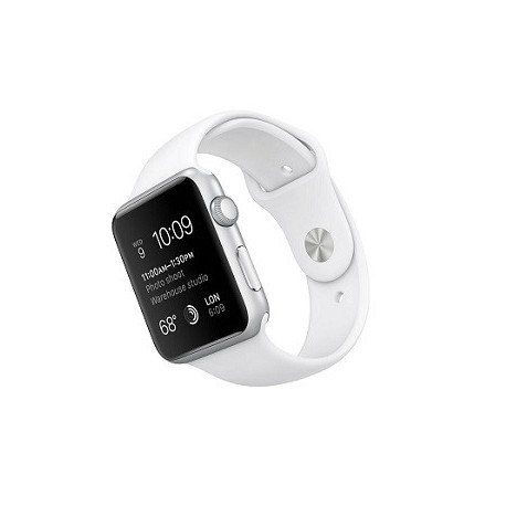 Apple Smart Watch Sport cassa da 42 mm in Alluminio Argento e cinturino Sport Bianco - Apple - MJ3N2TYA
