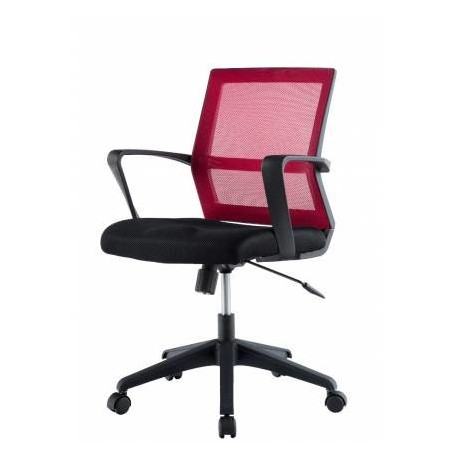 Techly Sedia per Ufficio con Schienale Medio Nero-Bordeaux ICA-CT MC064 - Techly - ICA-CT MC064