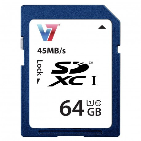 V7  Scheda di Memoria SDXC 64 GB UHS-1 VASDX64GUHS1R-2E - V7 - VASDX64GUHS1R-2E