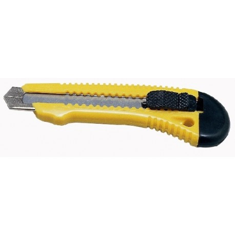 Viva Cutter Giallo Grande con impugnatura in plastica e guida in metallo con blocca Lama, Lama 10 x 1,8 Cm 32 - Viva - 32