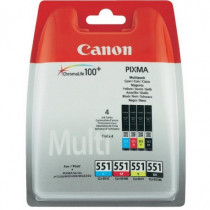 Canon  CLI-551 CMYBK wo sec Nero, Ciano, Giallo cartuccia dinchiostro 6509B009 - Canon - 6509B009