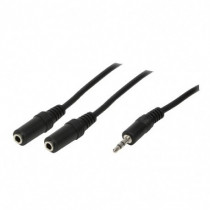 Logilink Cavo Audio 1 x 3,5 mm Maschio /  2 x 3,5 mm Femmina 0,2 Mt Nero CA1046 - LogiLink - CA1046