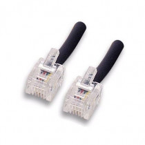 Cavo Telefonico Modulare RJ-11 6P4C 2 Mt Nero ICOC MD-11-02 - Intellinet - ICOC MD-11-02