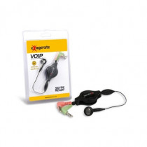 Hamlet Cavo retratile 1,2 Mt Auricolari Intraurale VOIP 1.2 Earphones + Microfono Neri XRCAUMI - Hamlet - XRCAUMI