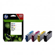 HP  Confezione da 4 Cartucce originali di inchiostro Nera, Ciano, Magenta, Gialla 364 N9J73AE - HP - N9J73AE