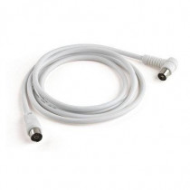 Meliconi Cavo Antenna 2 Mt con Plug 90° Ad angolo, Dritto Maschio / Femmina Bianco 497101BA - Meliconi - 497101BA