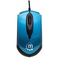Manhattan Mouse Edge USB Otiico 1000 DPI Nero, Blu Ambidestro 177801 - Manhattan - 177801