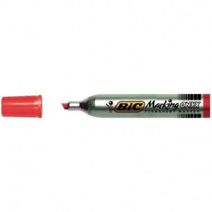 BIC  Marking Onyx 1591 Punta smussata Rosso 12pezzoi marcatore permanente 8418281 - BIC - 8418281