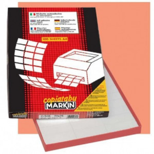 Markin Confezione 100 Etichette Autoadesive Bianche 21 x 29,7 Cm per Stampanti 210C503 - Markin - 210C503