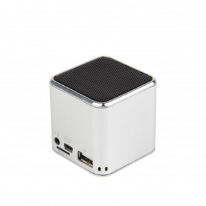 Gembird Altoparlante Speakers portatile Cubo 3 W USB Argento SPK-108-S - Gembird - SPK-108-S