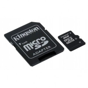 Kingston Technology Memory Card Flash 8 GB Micro SDHC con Adattatore a SD SDC4/8GB - Kingston Technology - SDC4/8GB