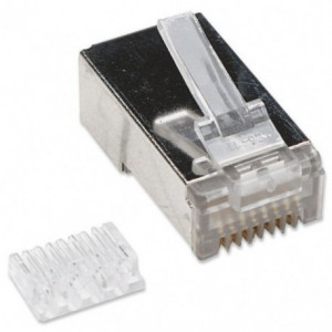 Intellinet Plug Modulare RJ45 Cat 6 con Slitta per Cavo Flessibile STP IWP-8P8C-SR-C6 - Intellinet - IWP-8P8C-SR-C6