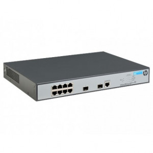 HP Switch 8 Porte Lan RJ-45 10  100  1000 MBPS + 2 Porte Uplink Fibra  Ottiche Slot SFP PoE+ 65 W Grigio - HP - JG921A